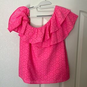 Lilly Pulitzer One Shoulder Pink Top